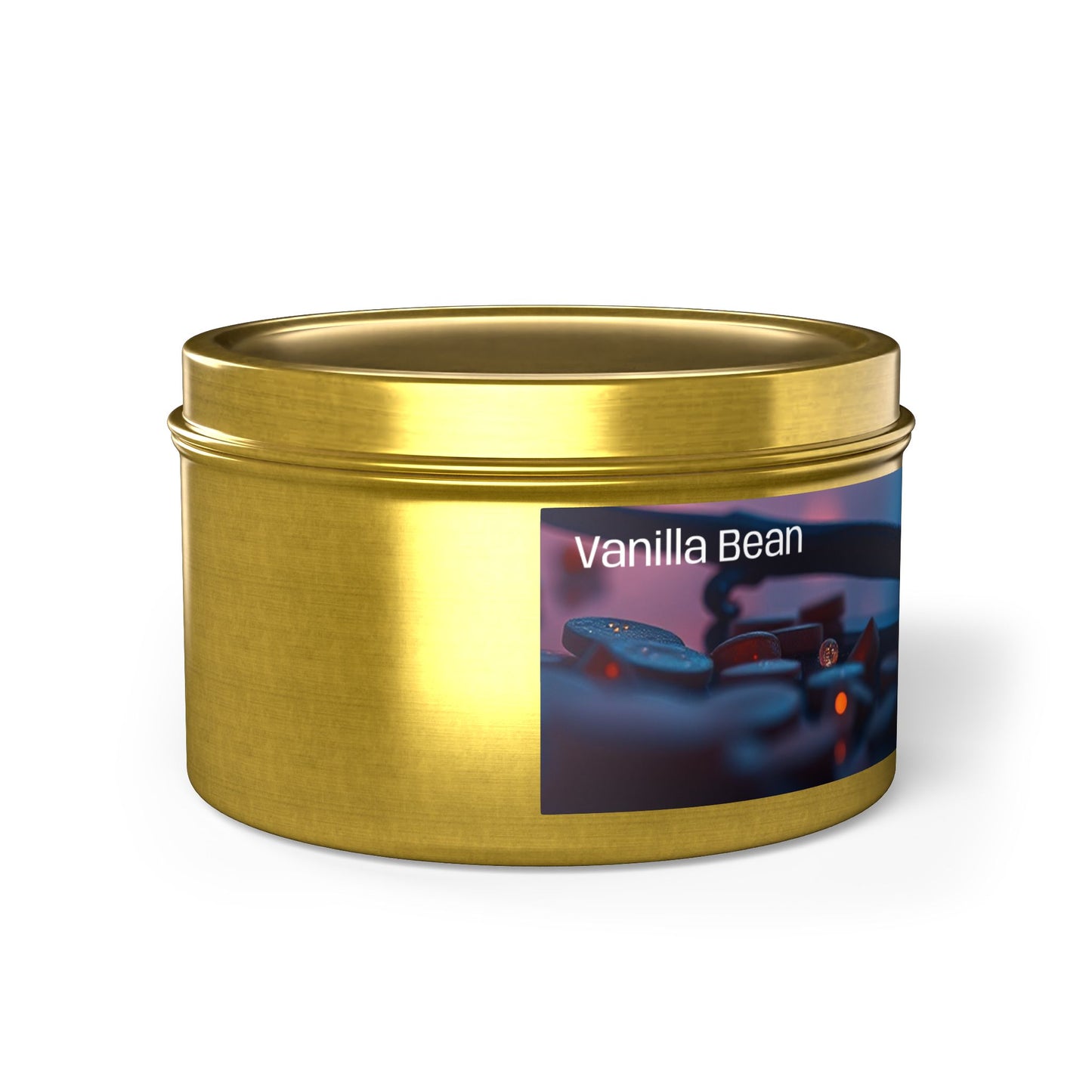 Vanilla Bean Scented Rustic Tin Candle