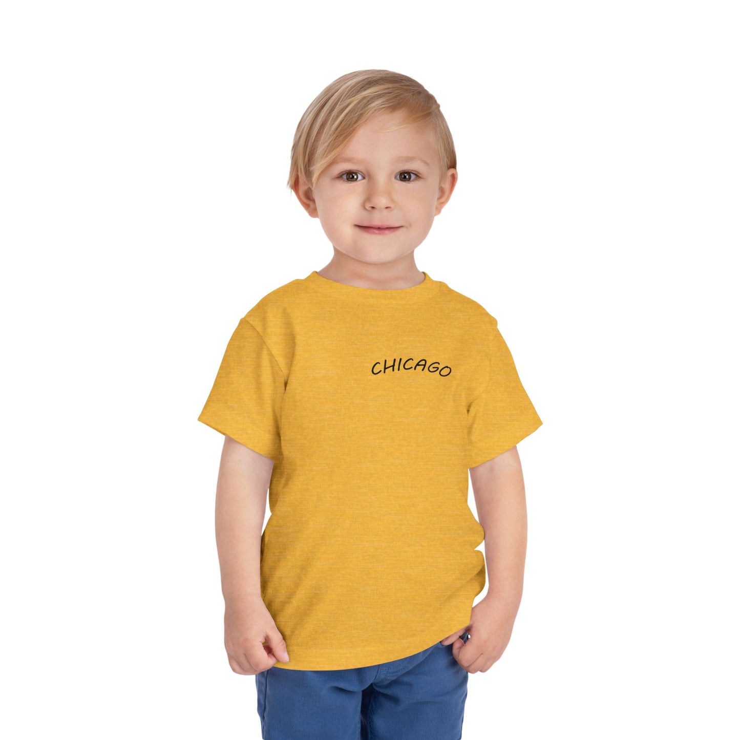 Retro Chicago Sunset Unisex Toddler Short Sleeve Tee