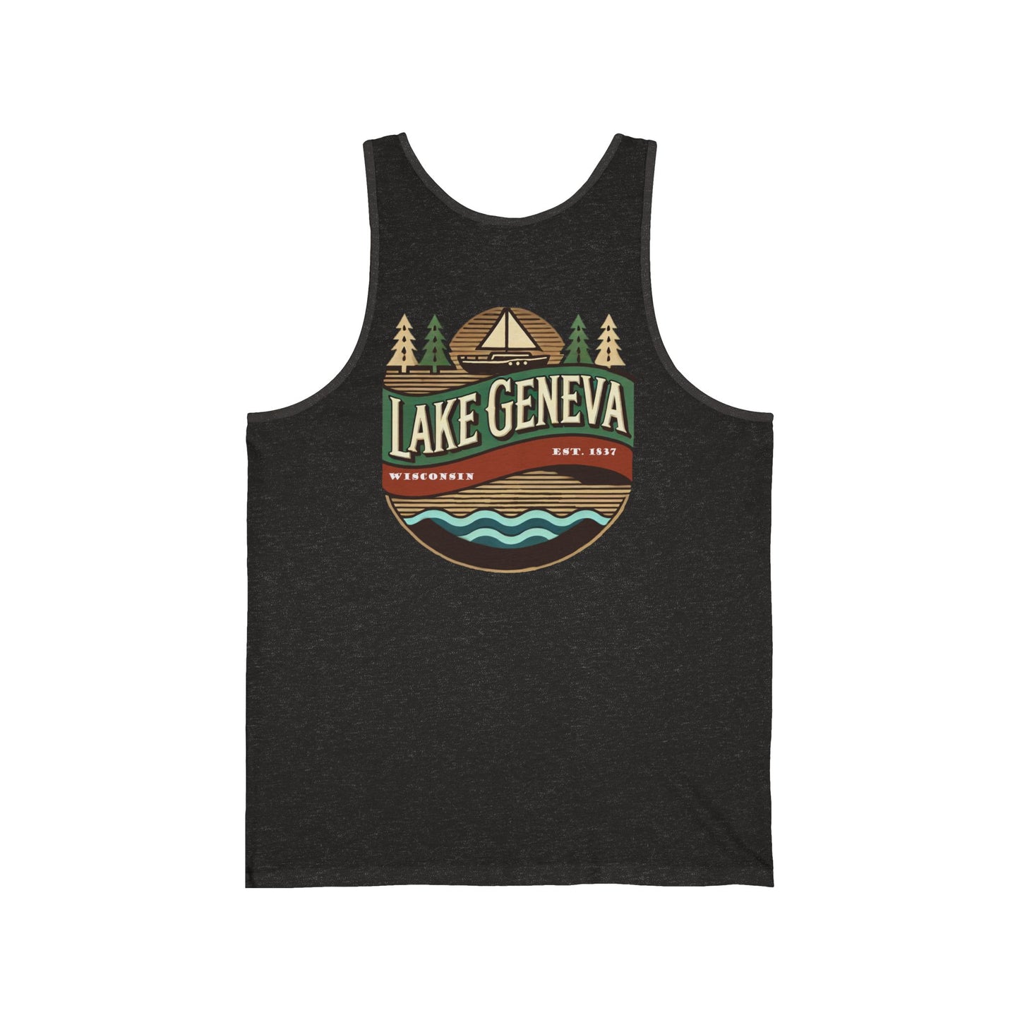 Retro Lake Geneva Unisex Jersey Tank