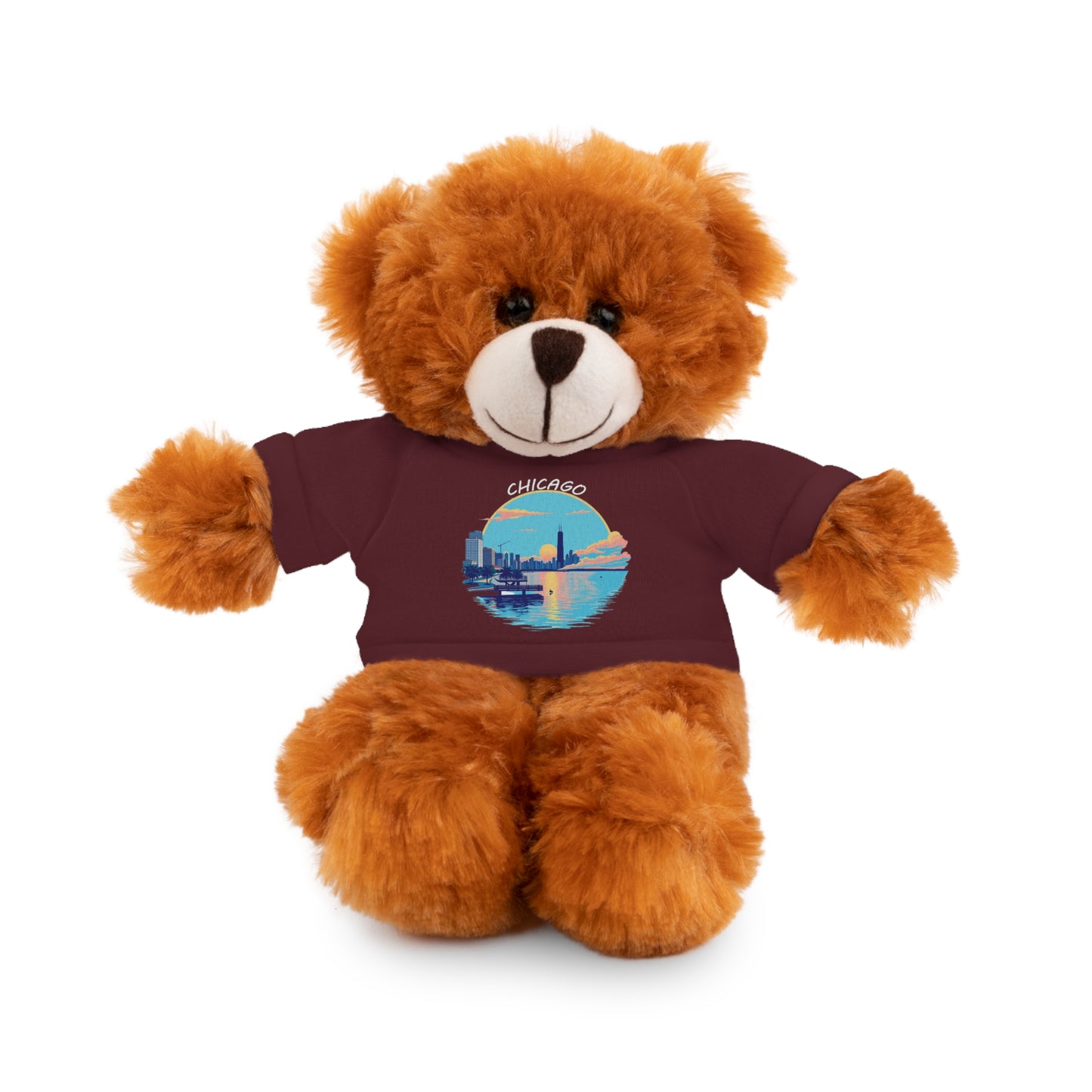 Retro Chicago Sunset Stuffed Animals with Tee