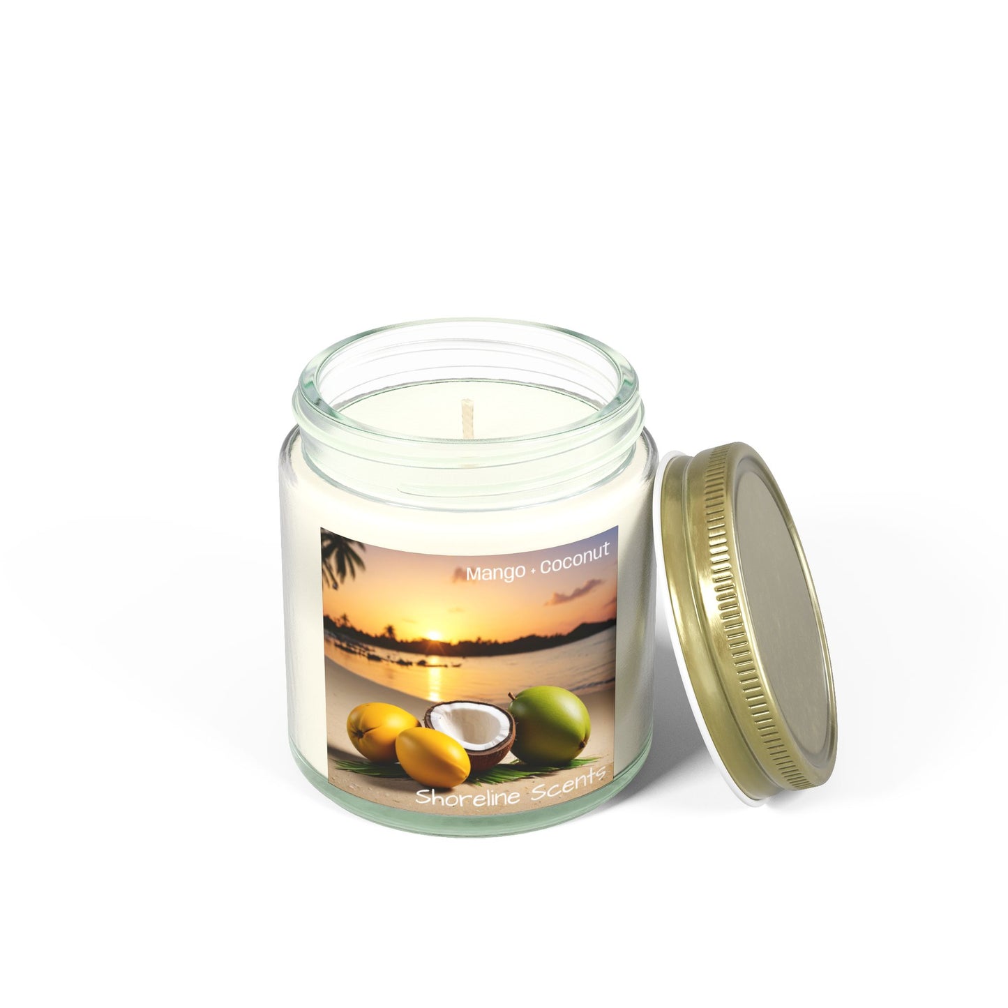 Mango + Coconut Scented Coconut Apricot Wax Candle