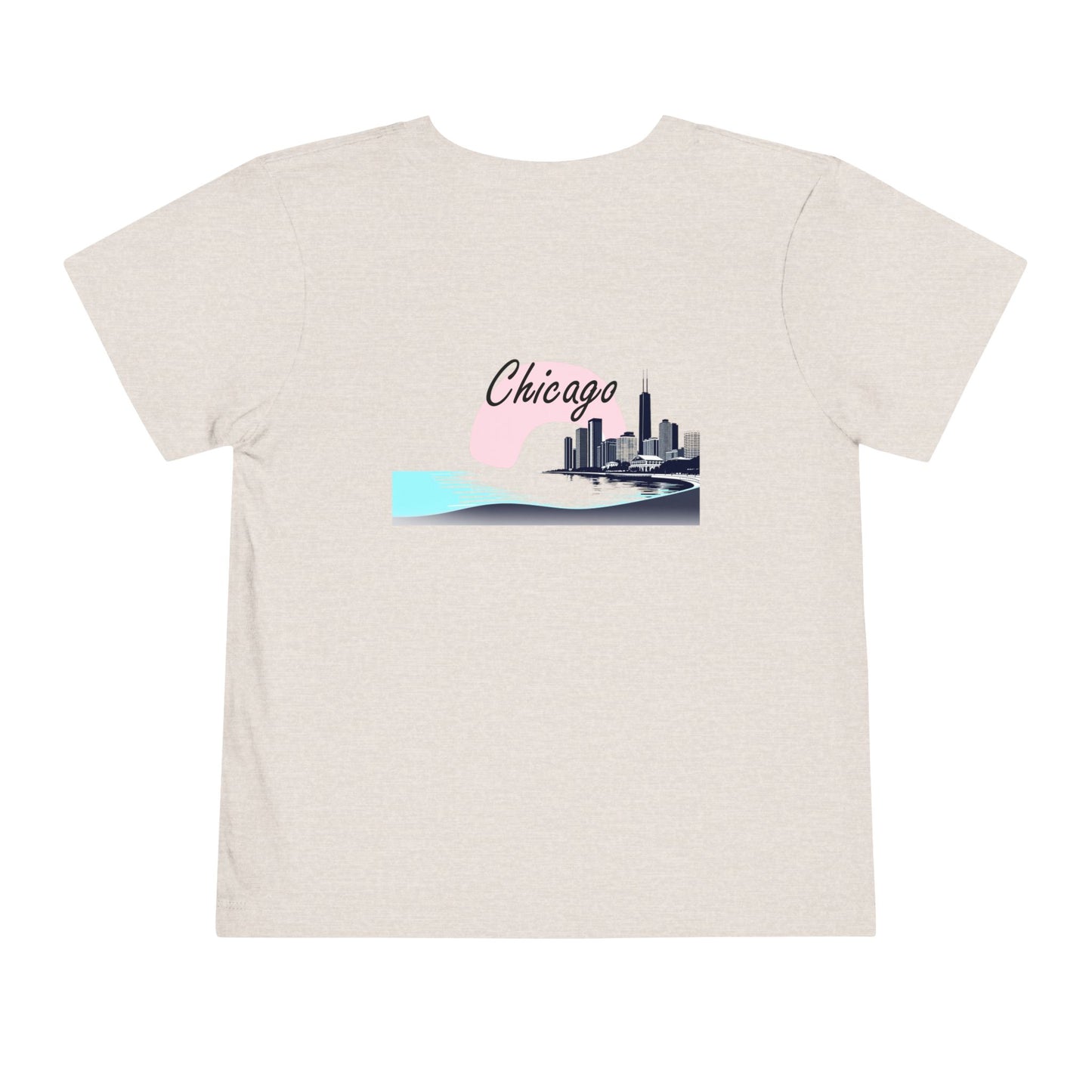 Elegant Chicago Skyline Unisex Toddler Short Sleeve Tee