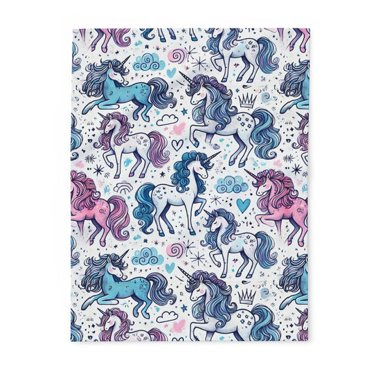 Unicorn Print Arctic Fleece Blanket