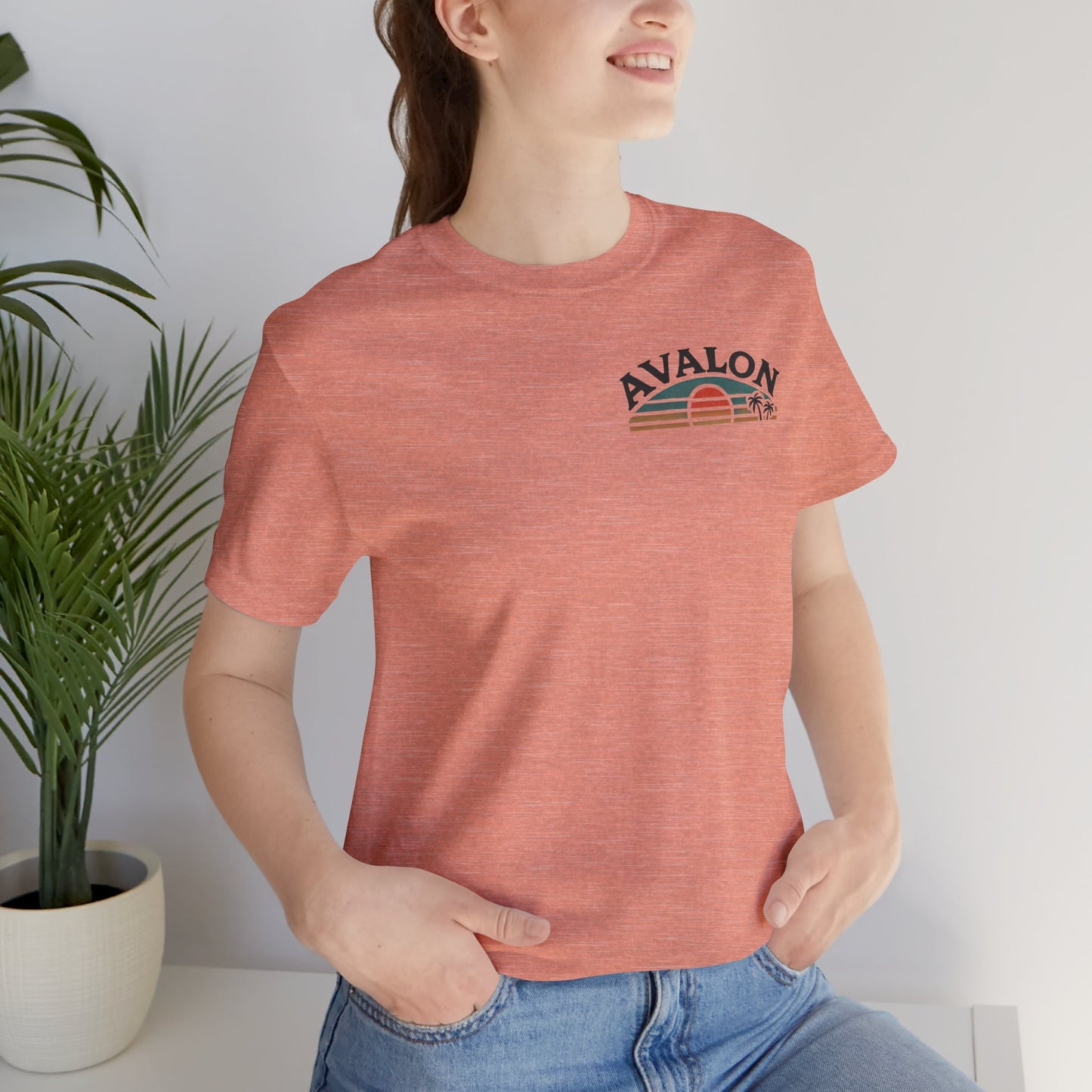 Retro Avalon Sunset Unisex Jersey Tee