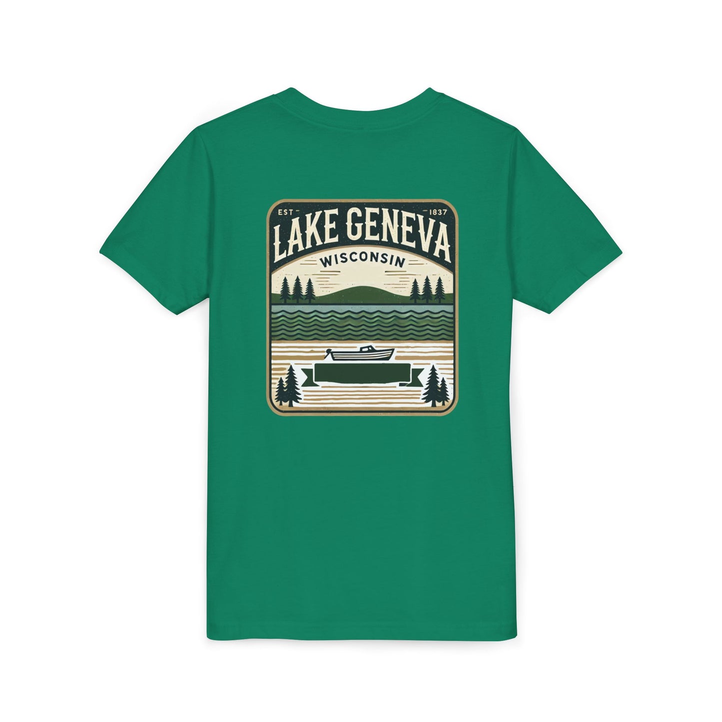 Vintage Lake Geneva Unisex Youth Short Sleeve Tee