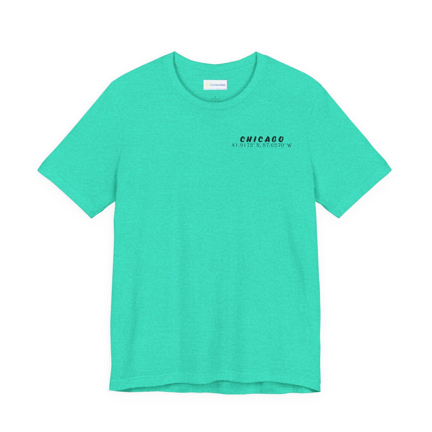 Latitudes Chicago Skyline Unisex Jersey Short Sleeve Tee