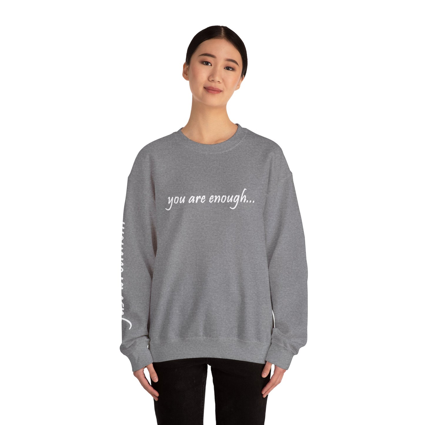You Are Enough - Mental Health Awareness Heavy Blend Crewneck Sweatshirt