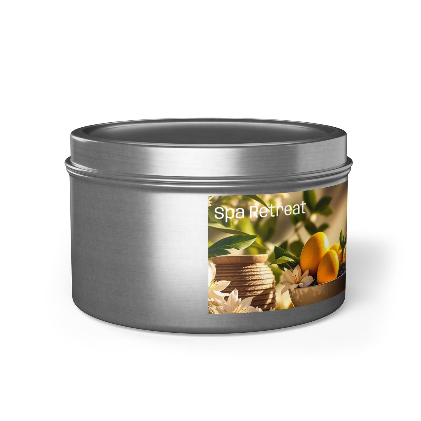 Spa Retreat Scented Rustic Tin Candle