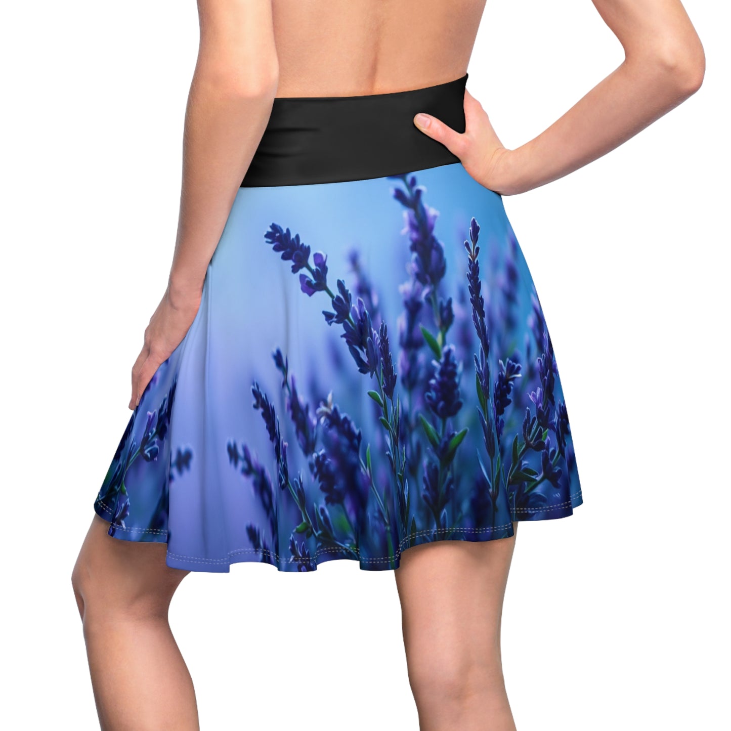 Lavender Print Skater Skirt