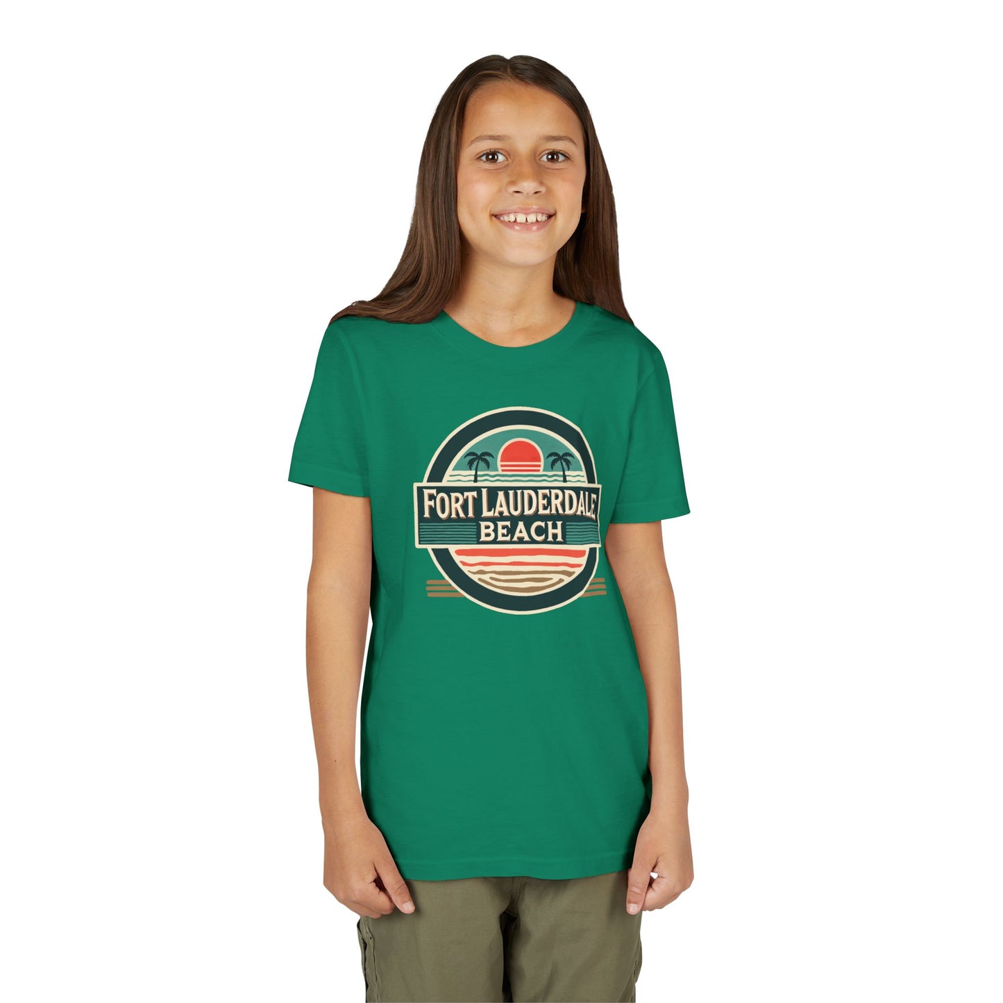 Vintage Fort Lauderdale Unisex Youth Short Sleeve Tee