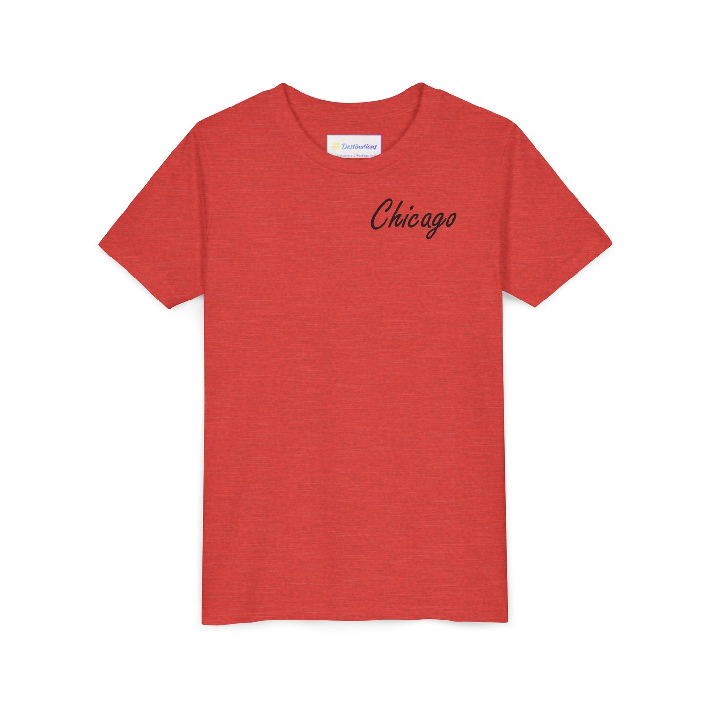Elegant Chicago Skyline Unisex Youth Short Sleeve Tee