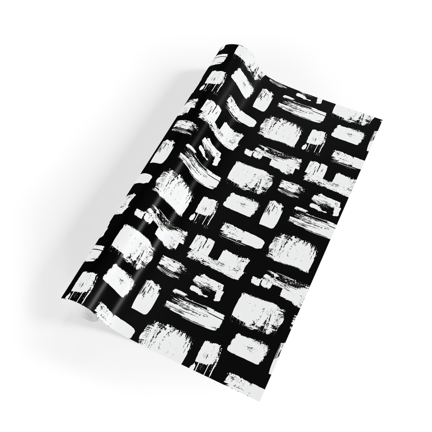 Irregular White Brush Strokes Wrapping Paper
