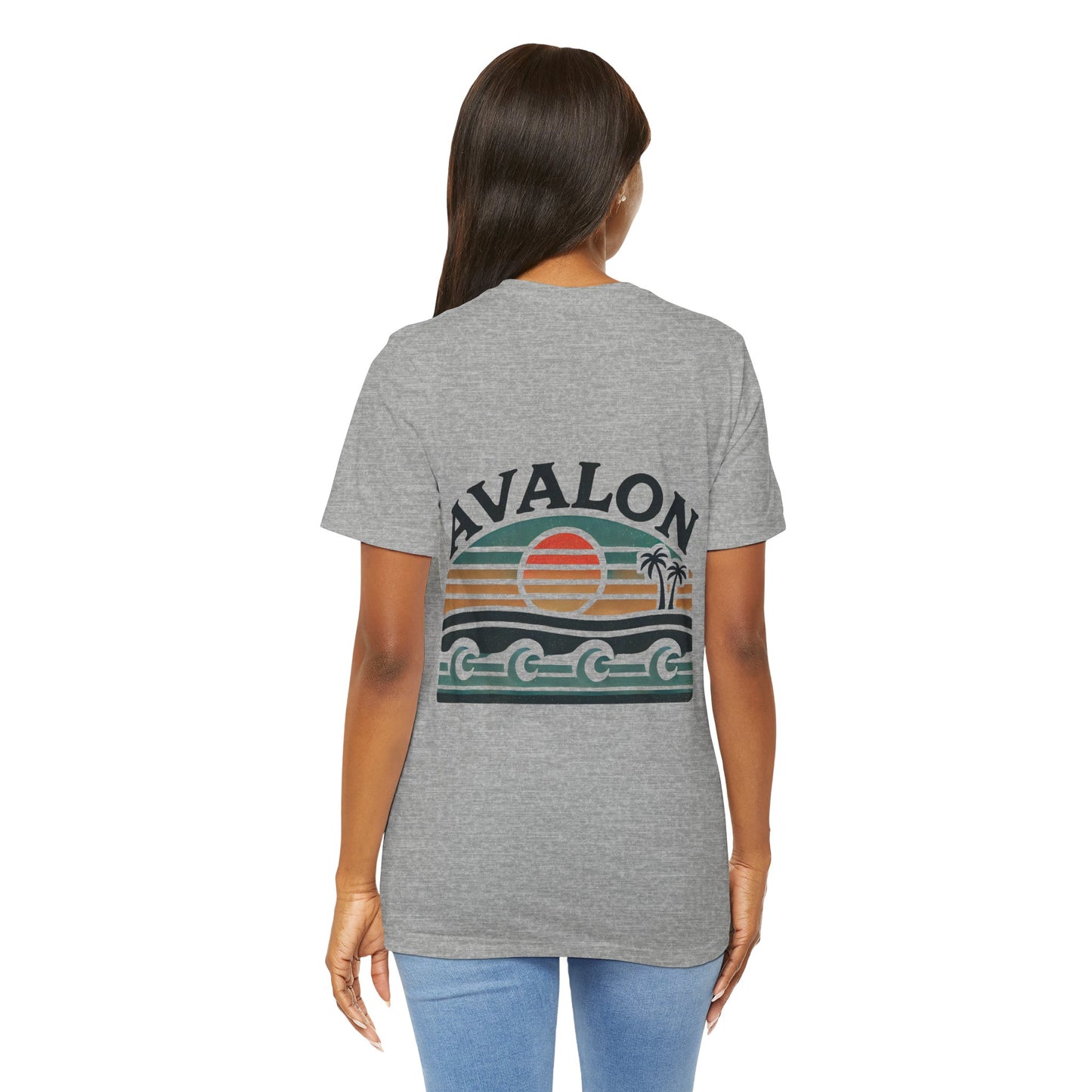 Retro Avalon Sunset Unisex Jersey Tee