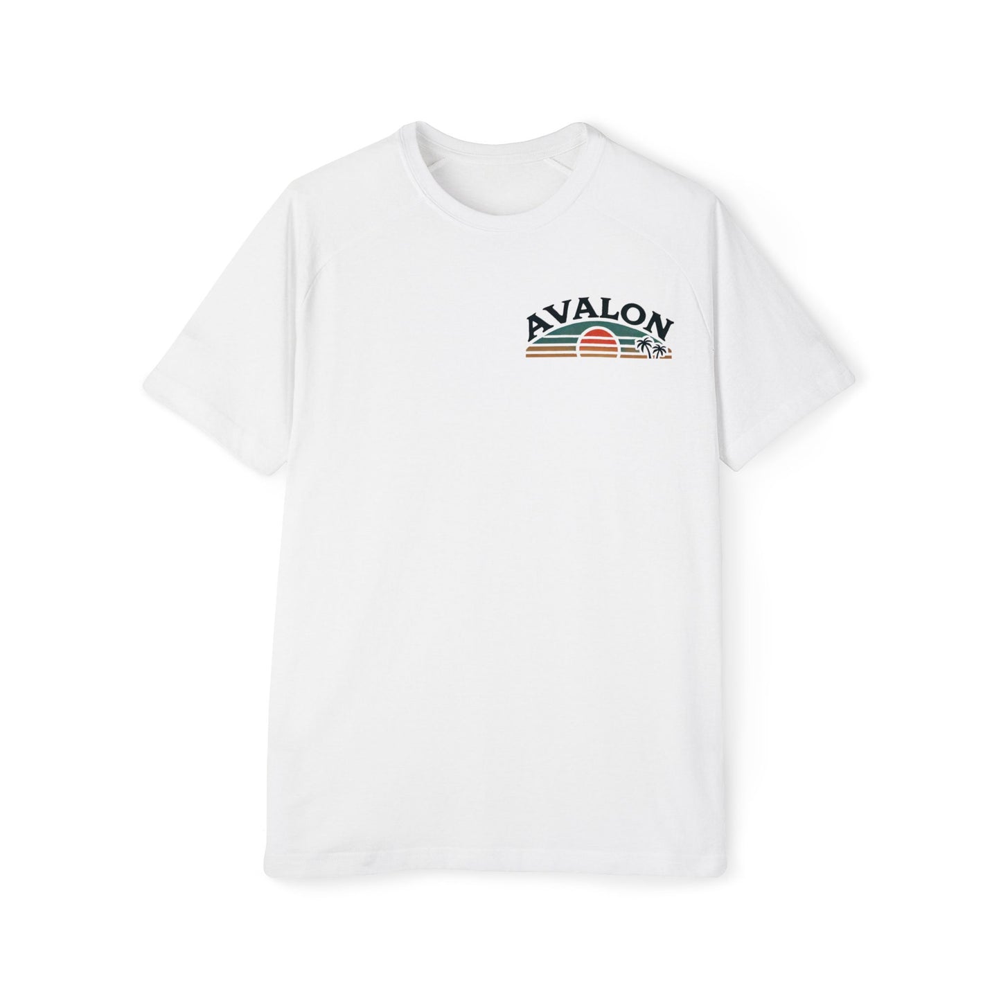 Retro Avalon Sunset Men's Raglan T-Shirt