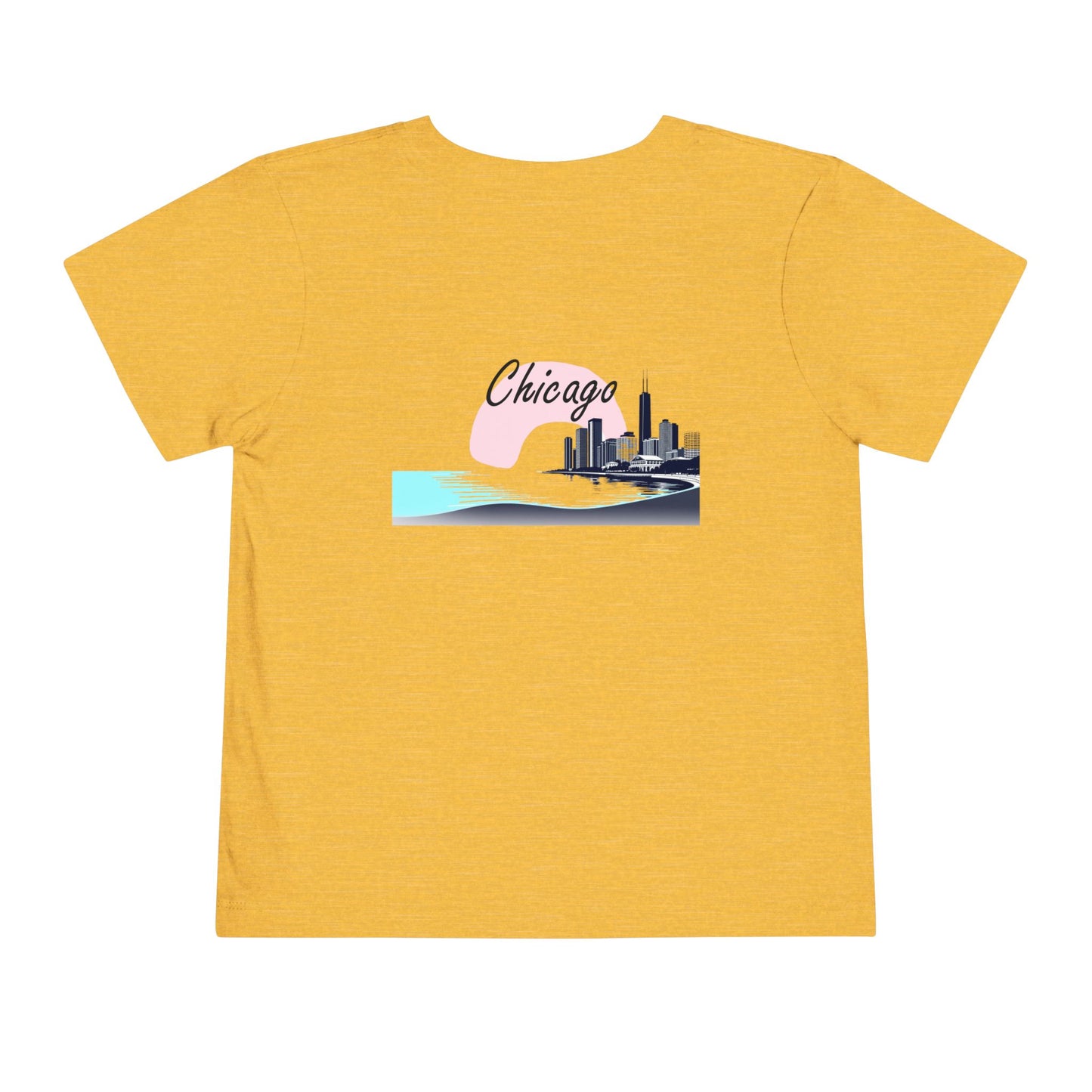 Elegant Chicago Skyline Unisex Toddler Short Sleeve Tee