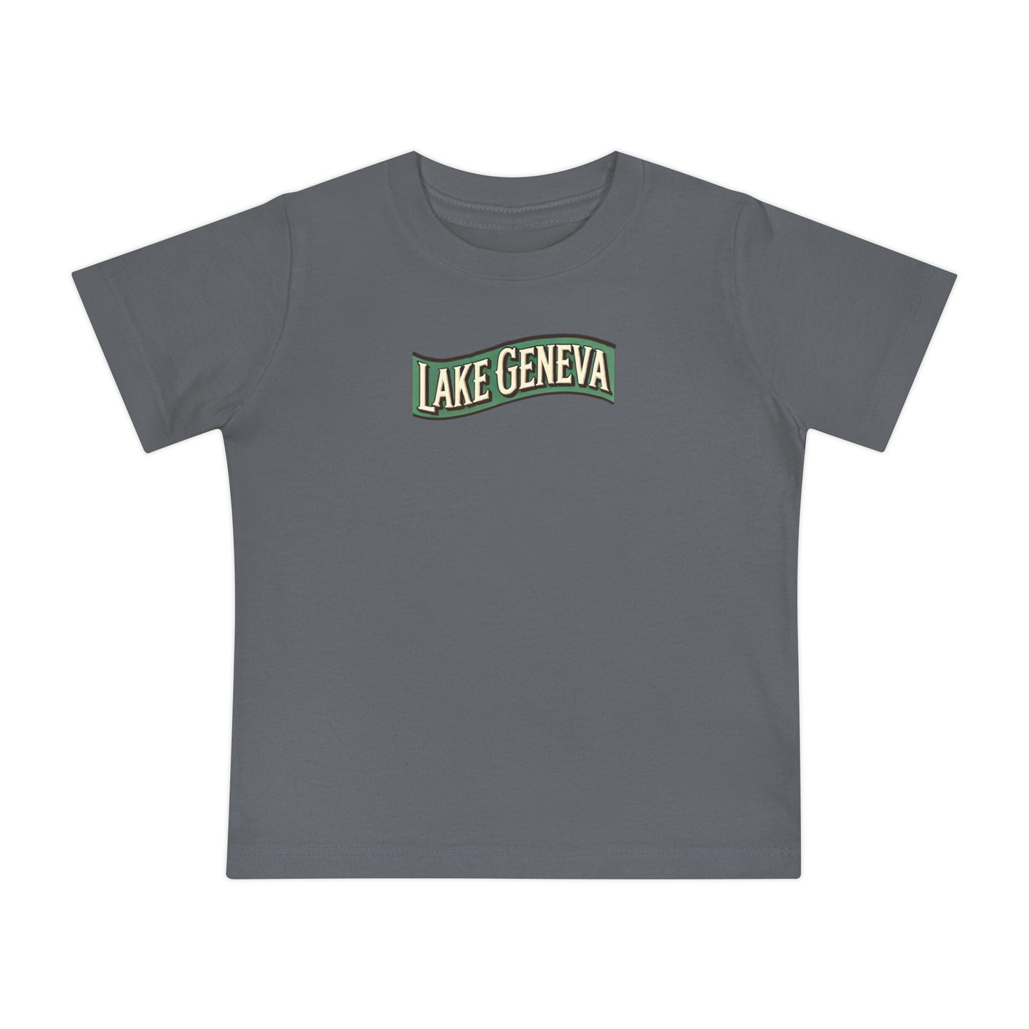 Retro Lake Geneva Unisex Baby Short Sleeve T-Shirt