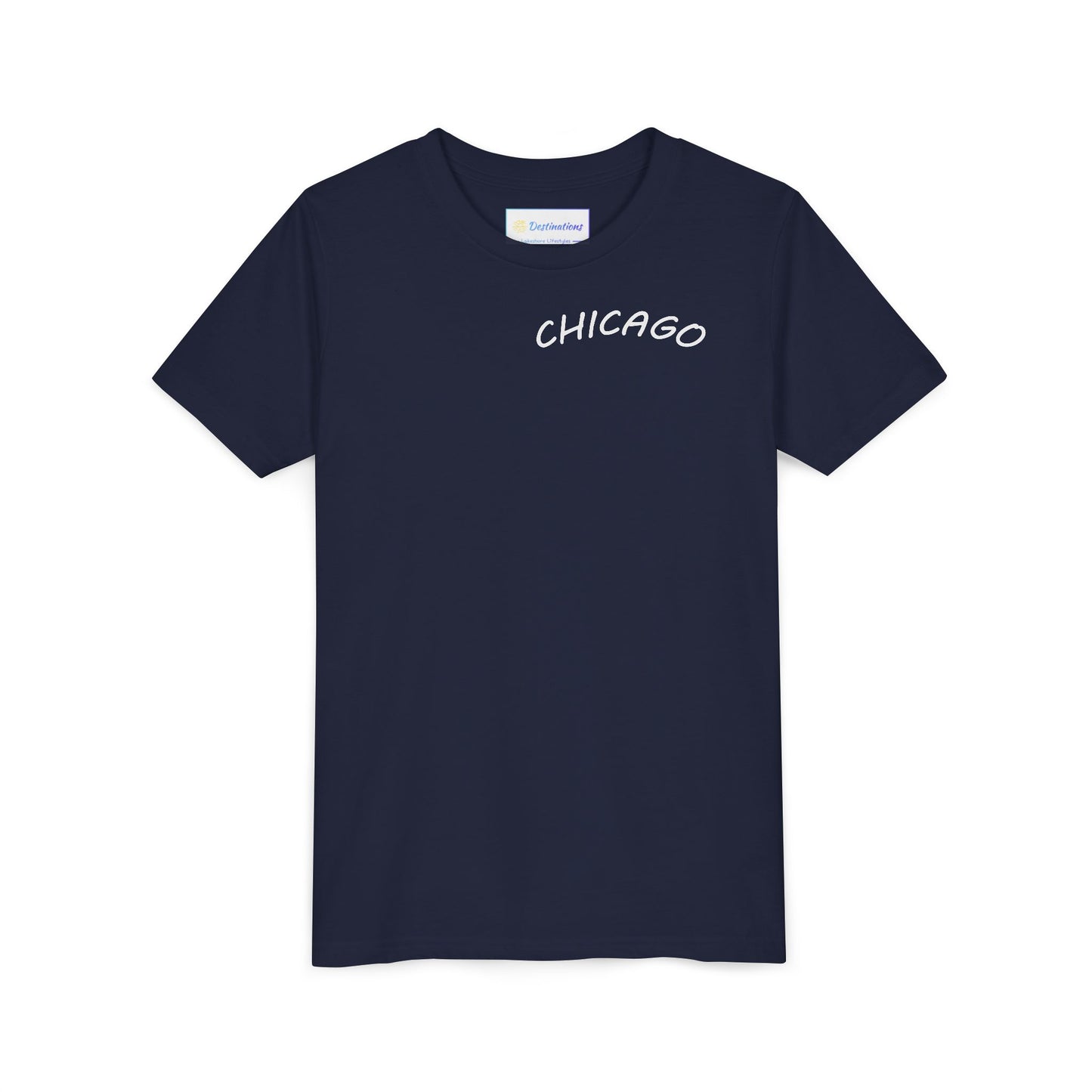 Retro Chicago Sunset Unisex Youth Short Sleeve Tee