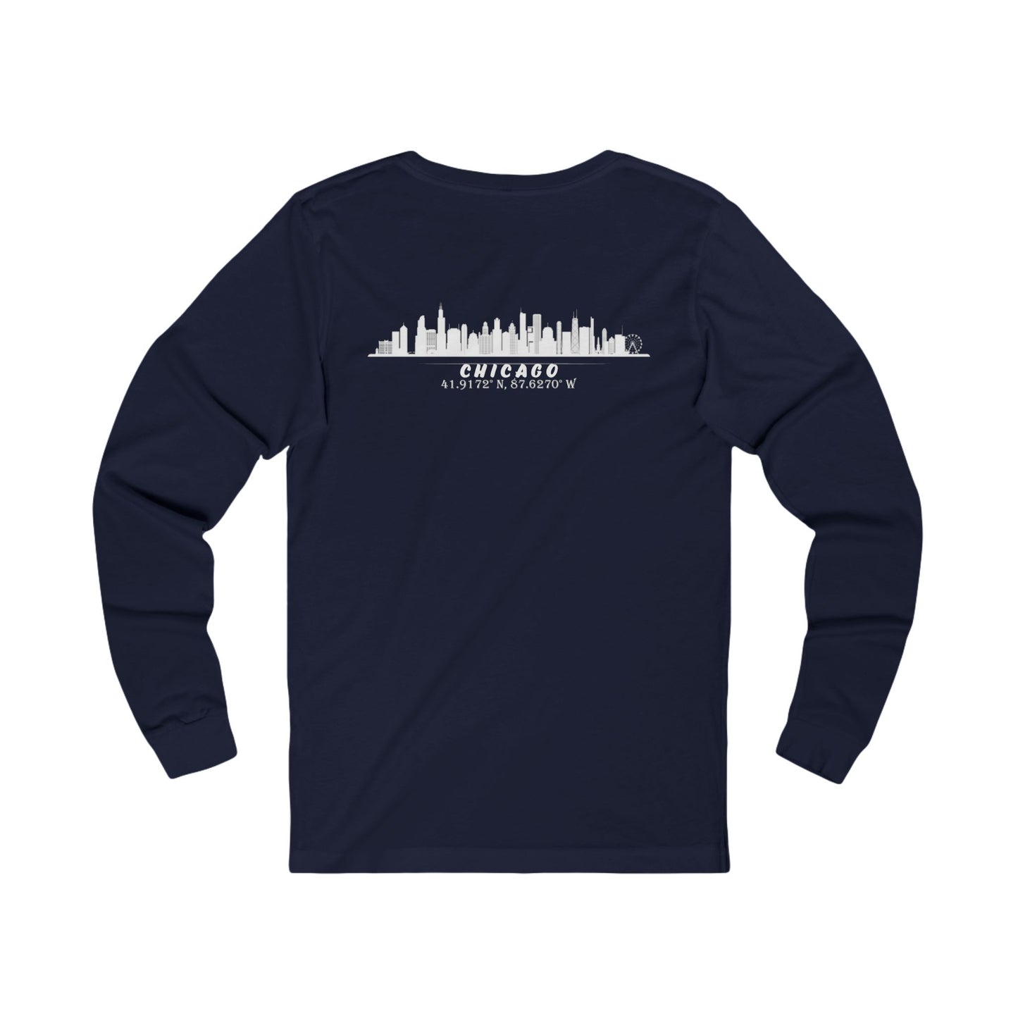 Latitudes Chicago Skyline Unisex Jersey Long Sleeve Tee