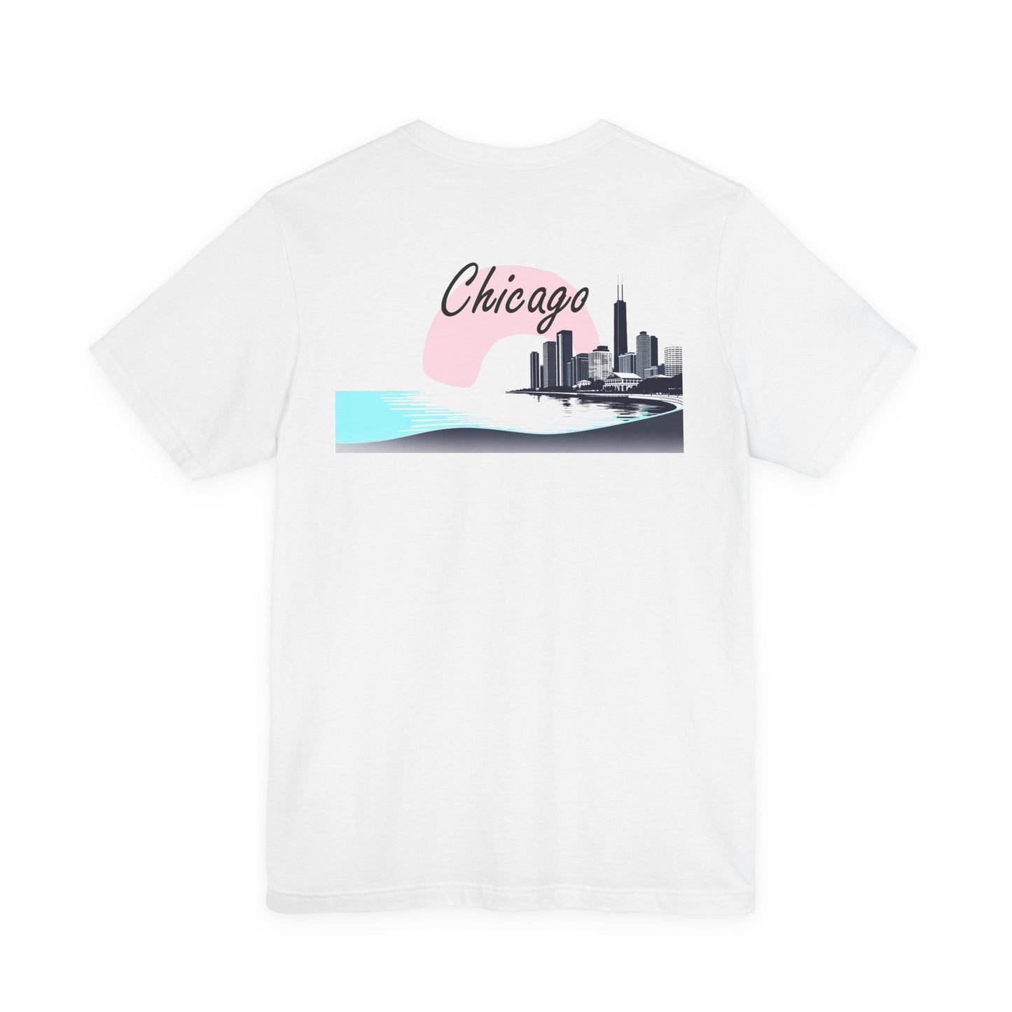 Elegant Chicago Skyline Unisex Jersey Short Sleeve Tee