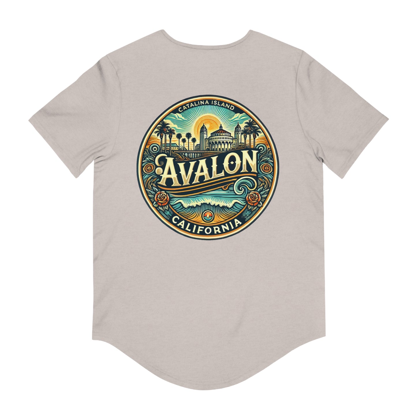 Elegant Avalon Men's Jersey Curved Hem Tee