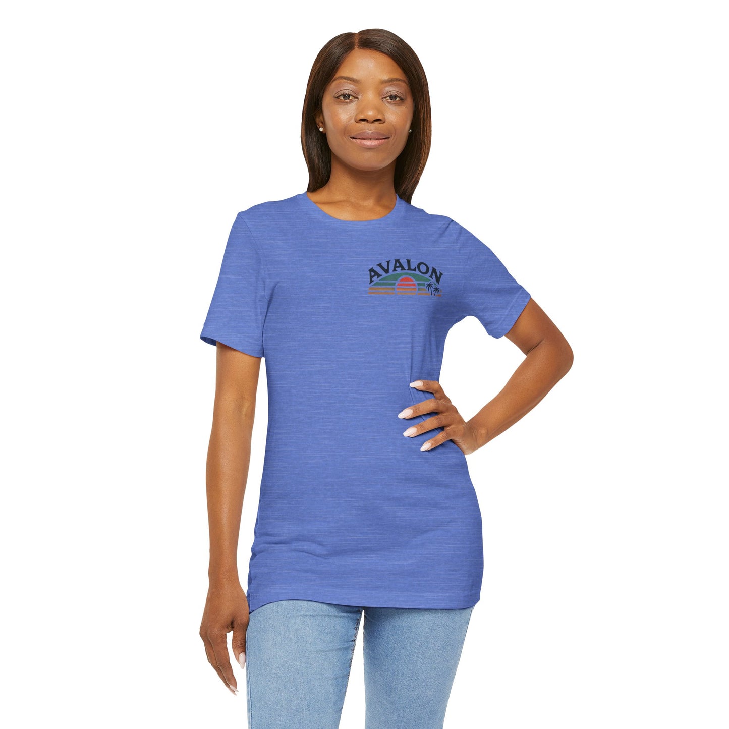 Retro Avalon Sunset Unisex Jersey Tee