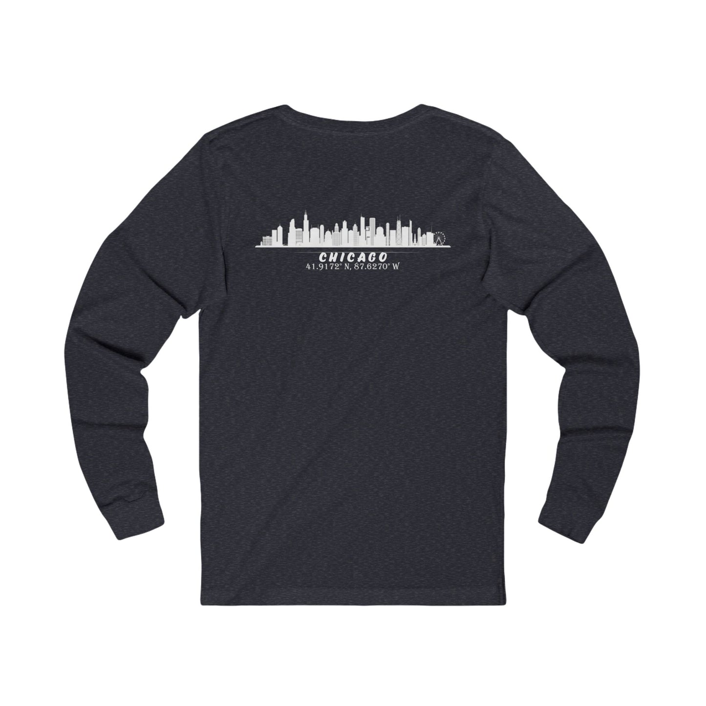 Latitudes Chicago Skyline Unisex Jersey Long Sleeve Tee
