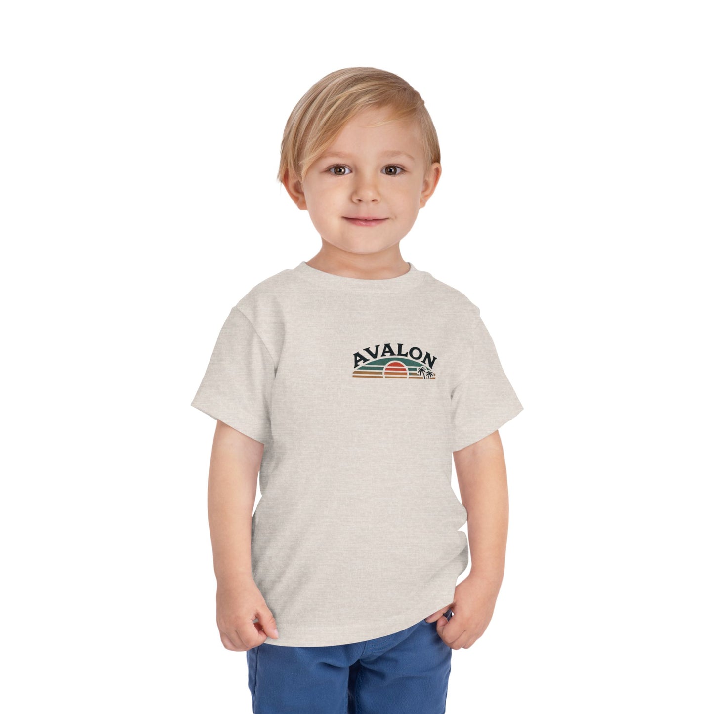 Retro Avalon Sunset Unisex Toddler Short Sleeve Tee