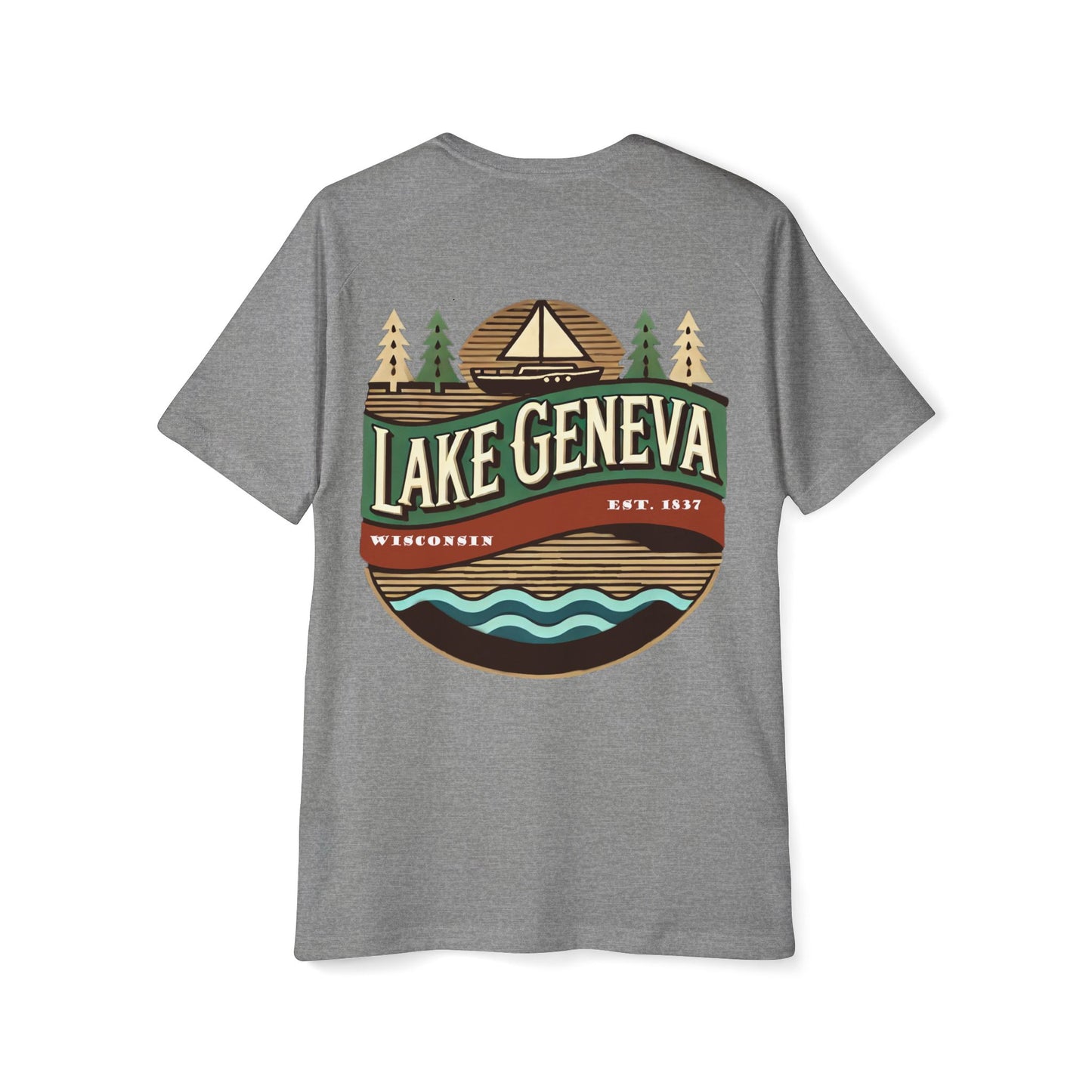 Retro Lake Geneva Men's Raglan T-Shirt