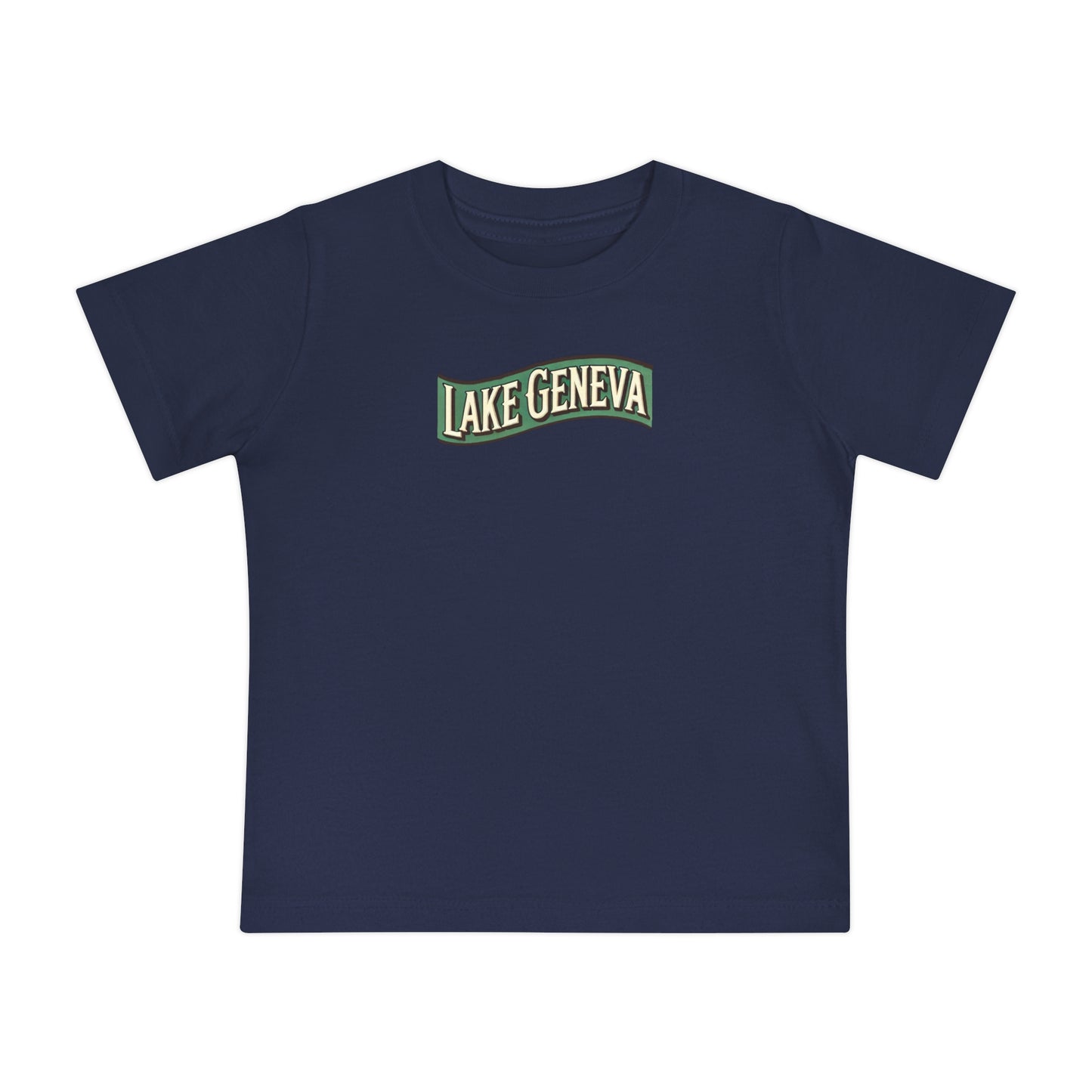 Retro Lake Geneva Unisex Baby Short Sleeve T-Shirt
