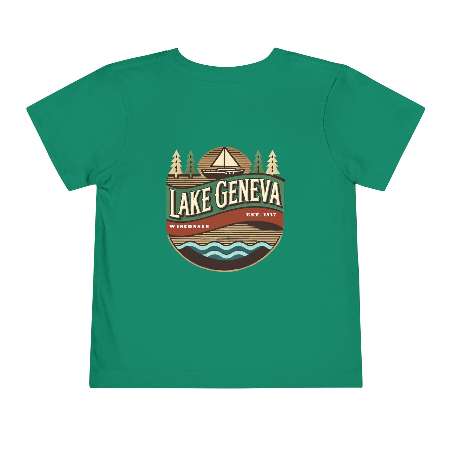 Retro Lake Geneva Unisex Toddler Short Sleeve Tee