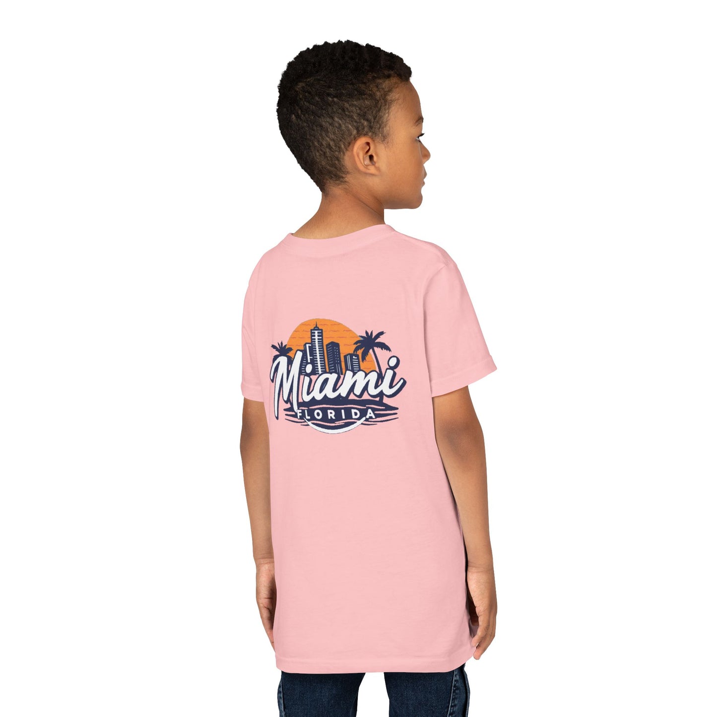 Retro Miami Unisex Youth Short Sleeve Tee