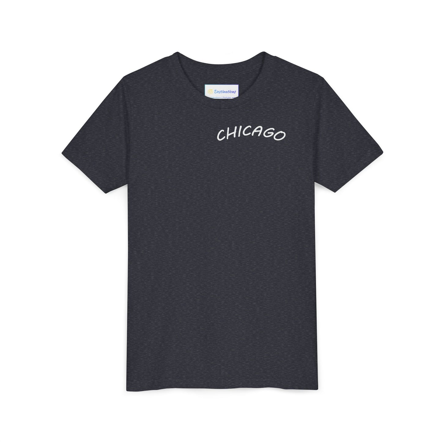 Retro Chicago Sunset Unisex Youth Short Sleeve Tee