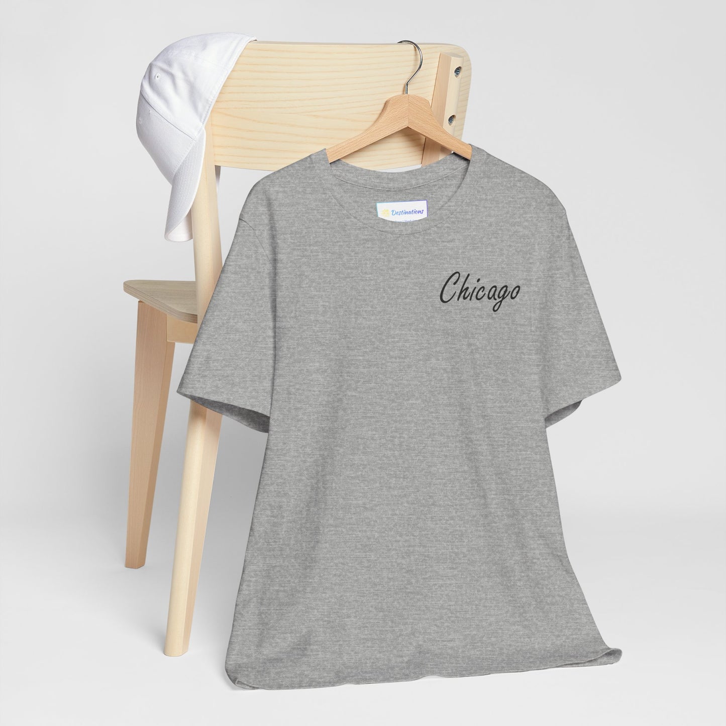 Elegant Chicago Skyline Unisex Jersey Short Sleeve Tee