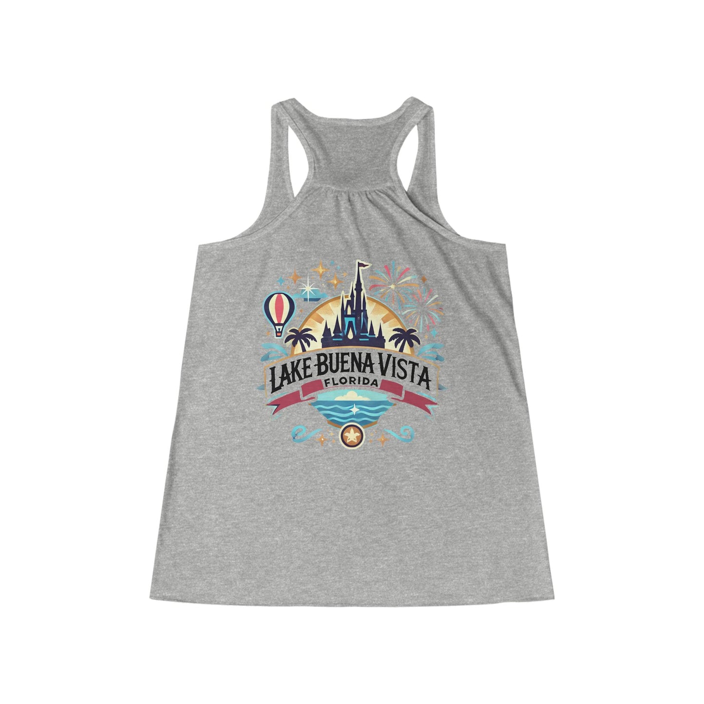 Adventurous Lake Buena Vista Women's Flowy Racerback Tank