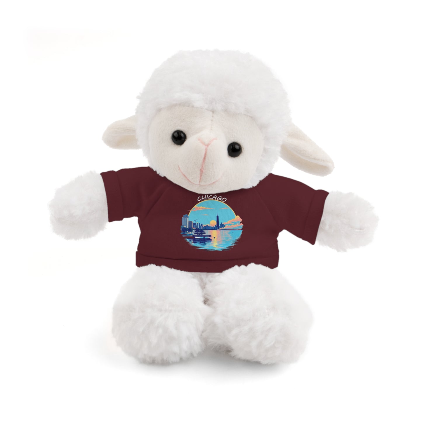 Retro Chicago Sunset Stuffed Animals with Tee