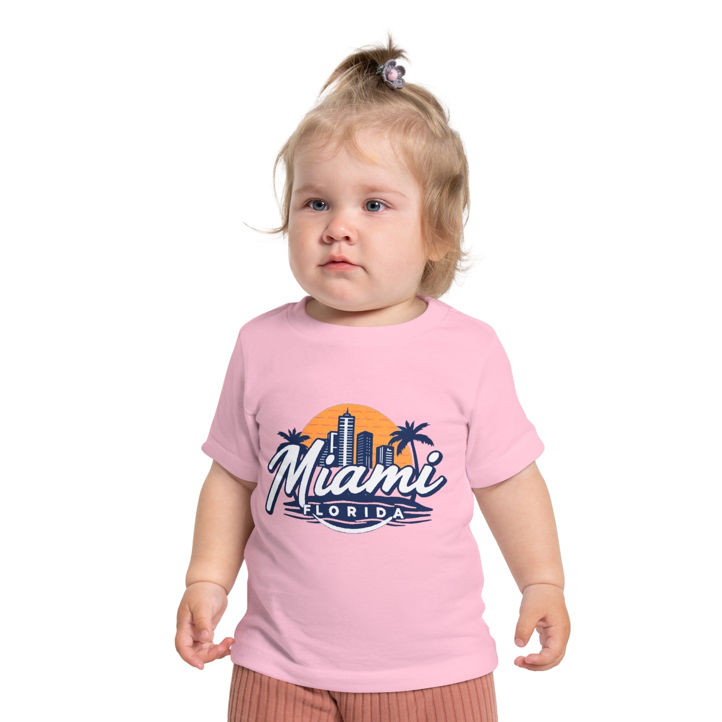 Retro Miami Unisex Baby Short Sleeve T-Shirt