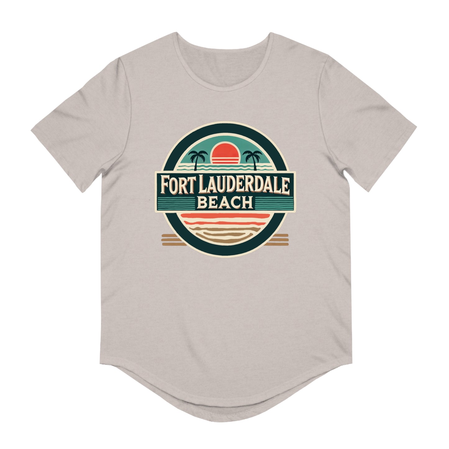 Vintage Fort Lauderdale Men's Jersey Curved Hem Tee