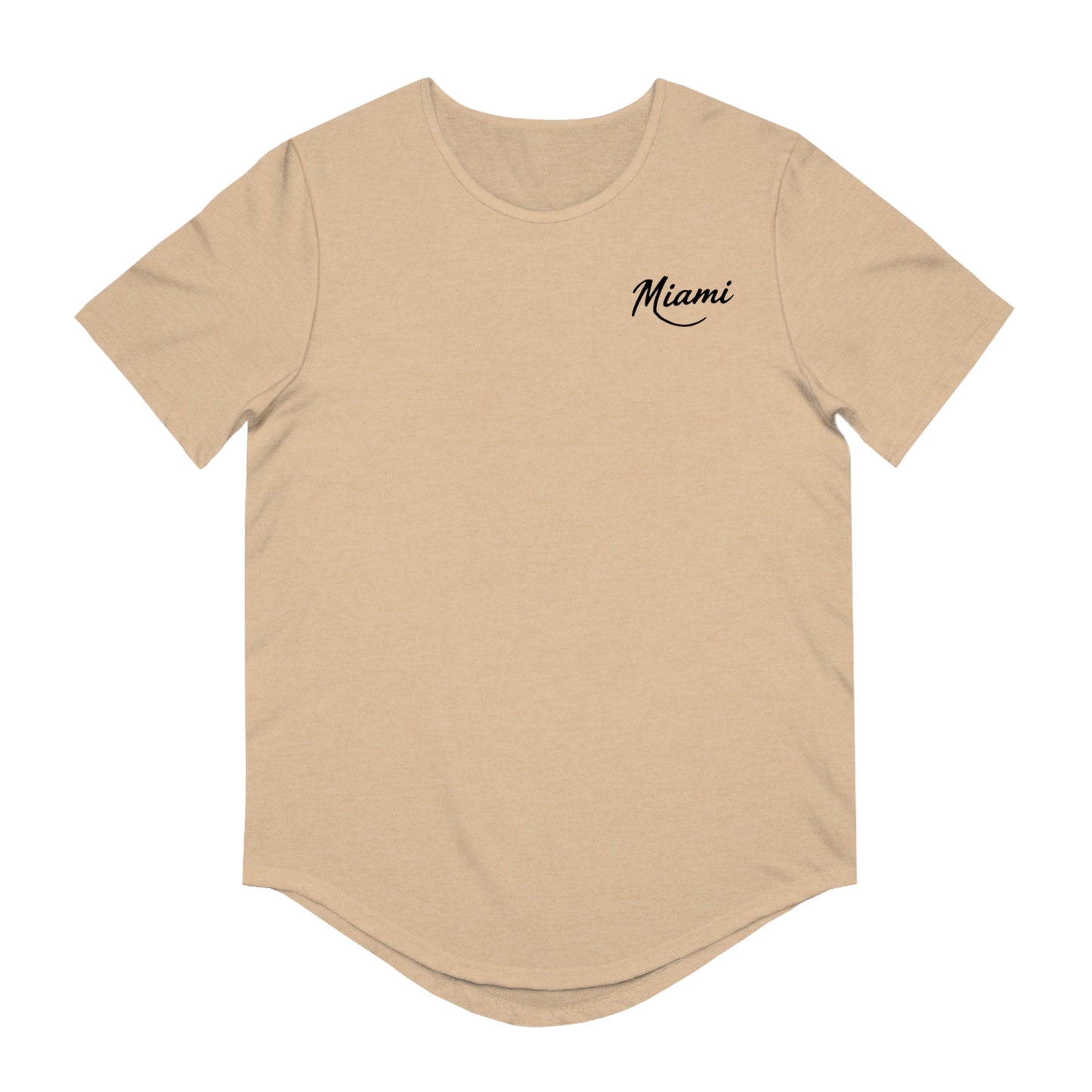 Retro Miami Men's Jersey Curved Hem Tee