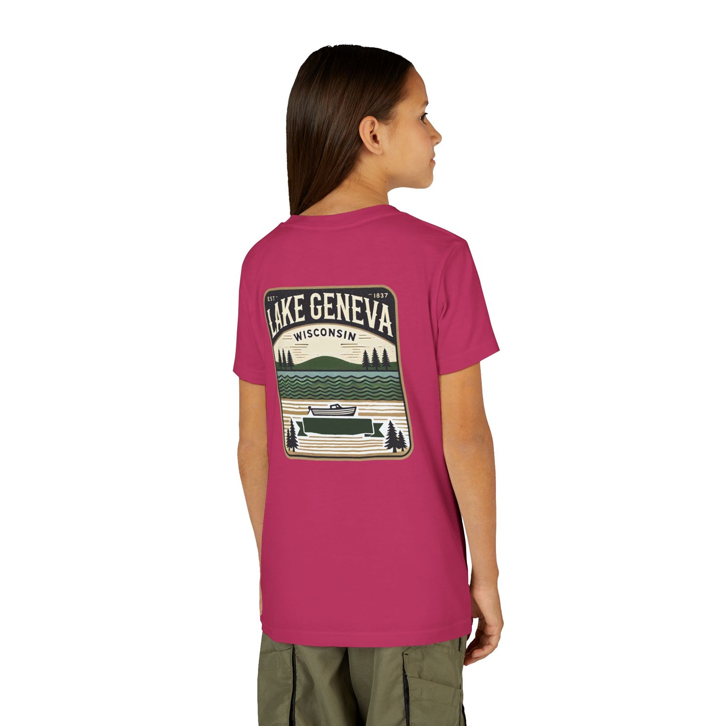 Vintage Lake Geneva Unisex Youth Short Sleeve Tee