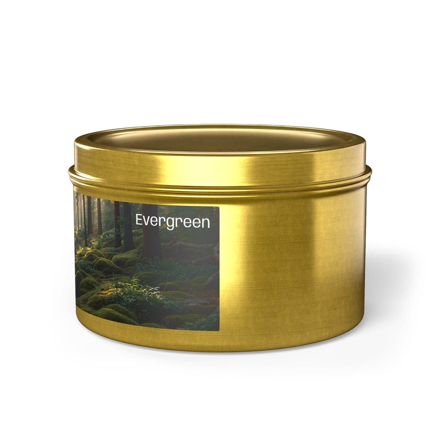 Evergreen Scented Rustic Tin Candle