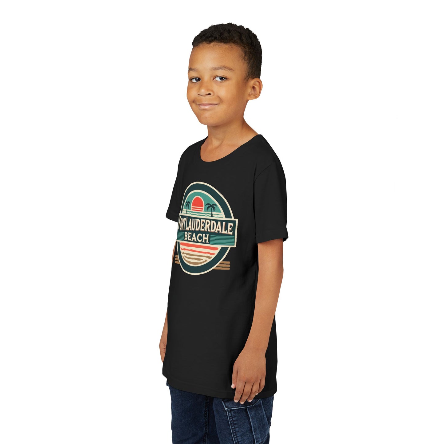 Vintage Fort Lauderdale Unisex Youth Short Sleeve Tee