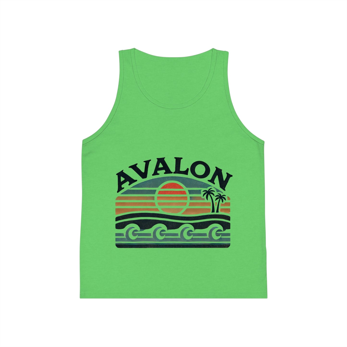 Retro Avalon Sunset Unisex Kids Jersey Tank Top