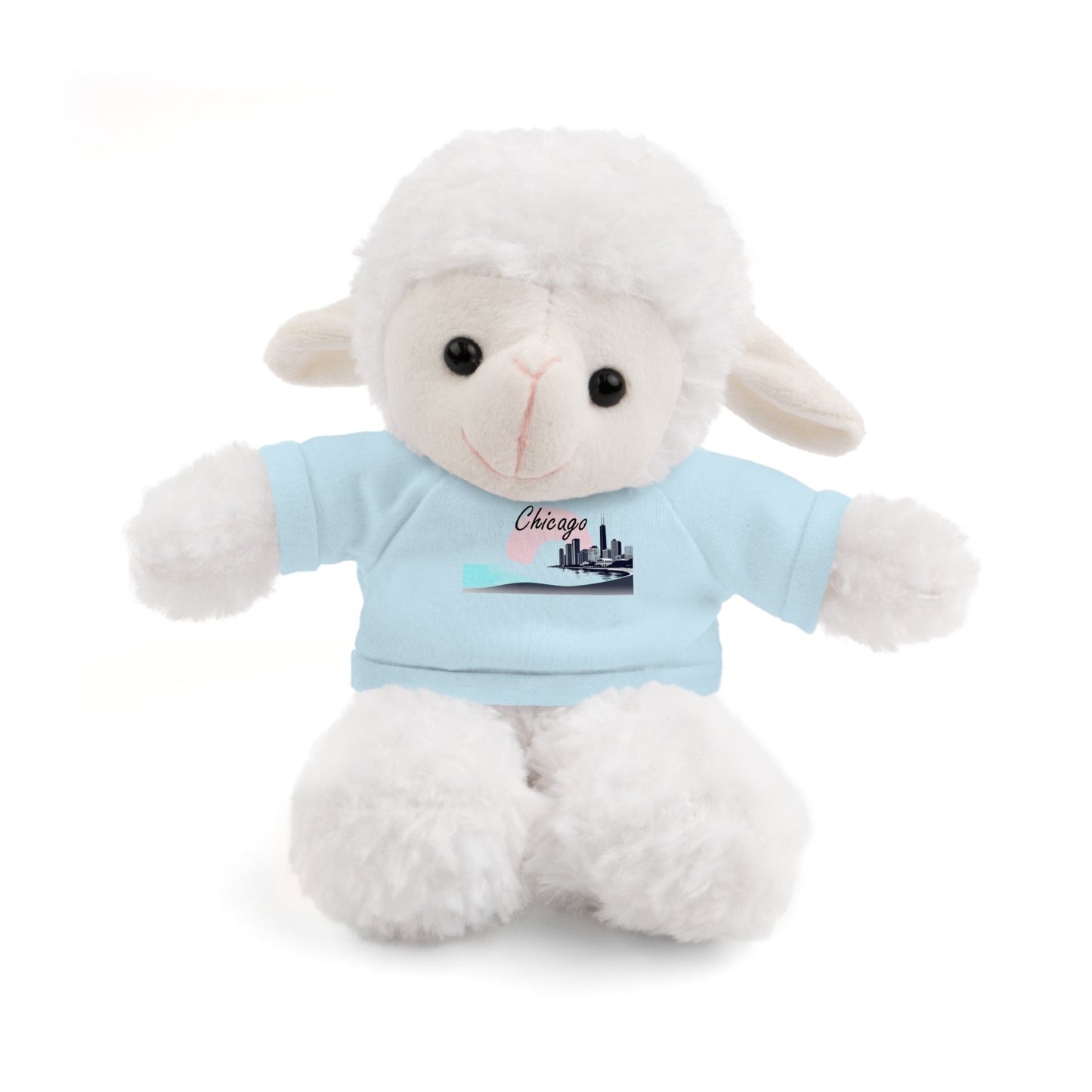 Elegant Chicago Skyline Stuffed Animals with Tee