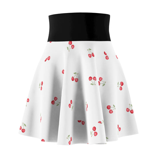 Cherry Print Women's Skater Skirt