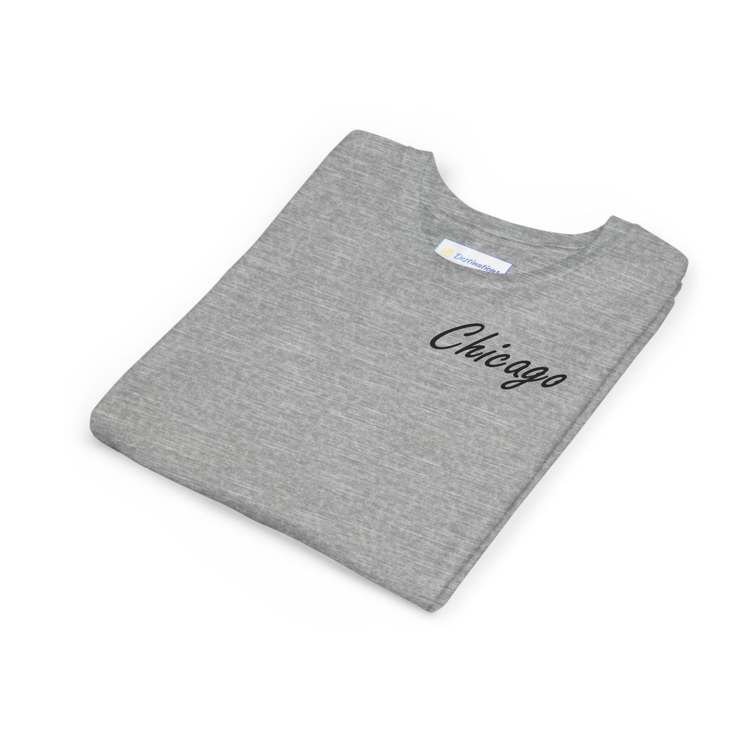 Elegant Chicago Skyline Unisex Youth Short Sleeve Tee
