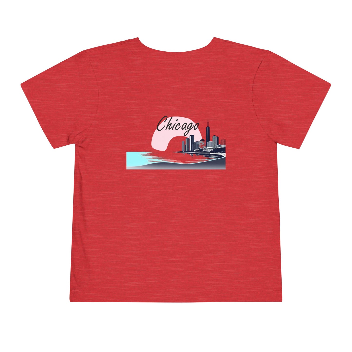 Elegant Chicago Skyline Unisex Toddler Short Sleeve Tee