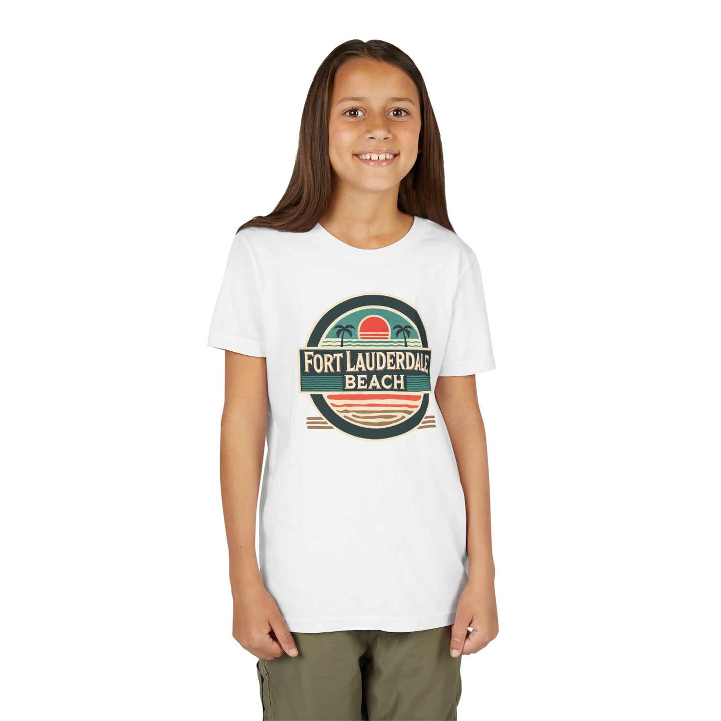 Vintage Fort Lauderdale Unisex Youth Short Sleeve Tee