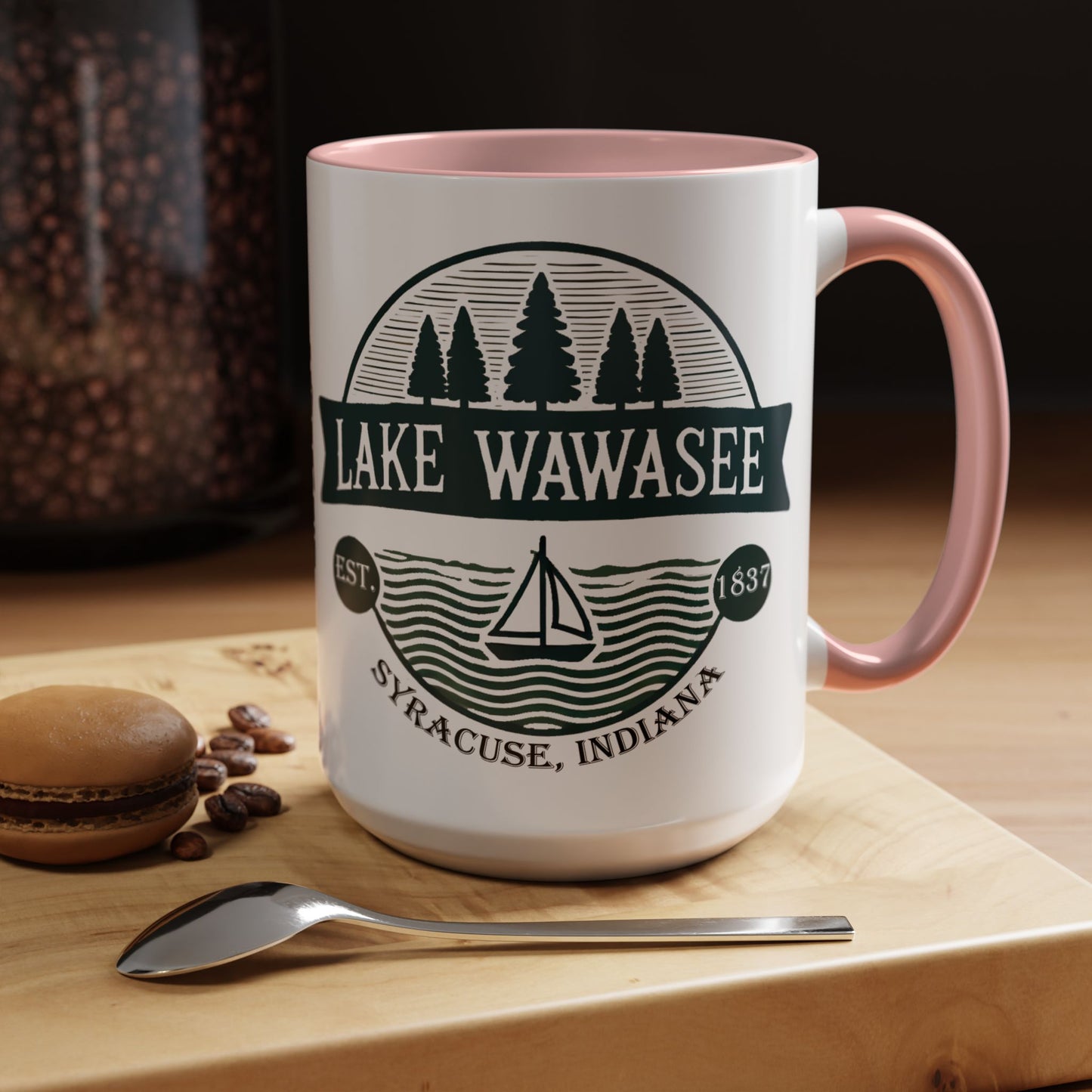 Vintage Lake Wawasee Accent Coffee Mug