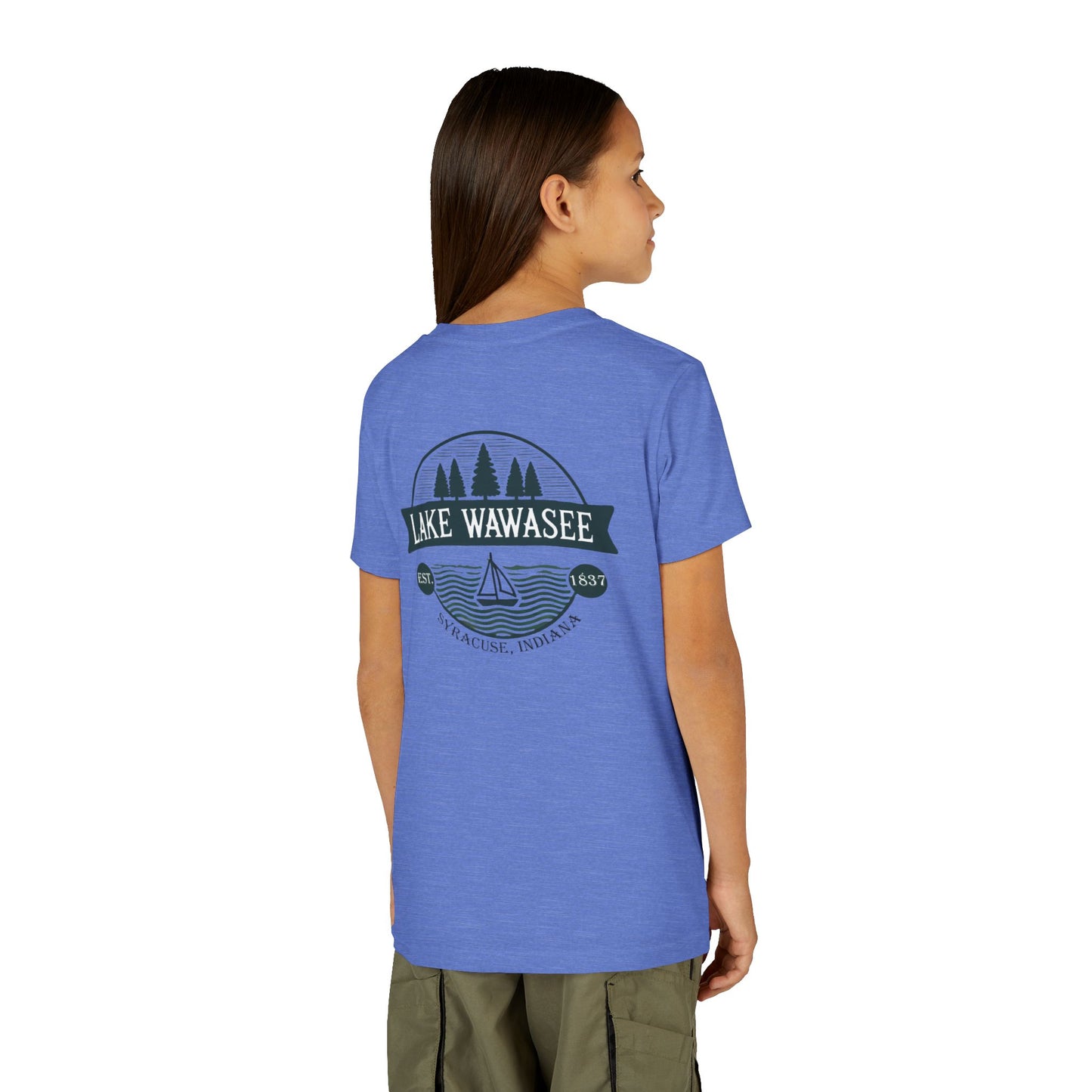 Vintage Lake Wawasee Unisex Youth Short Sleeve Tee