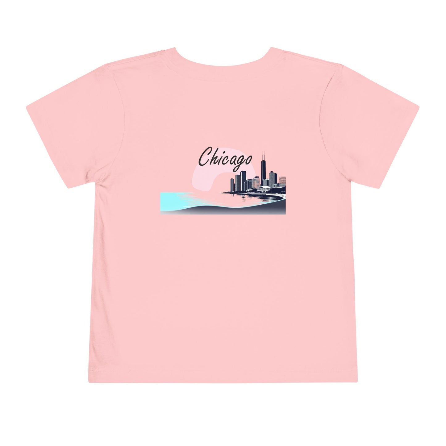 Elegant Chicago Skyline Unisex Toddler Short Sleeve Tee